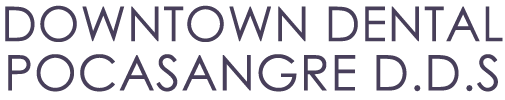 Downtown Dental Pocasangre D.D.S logo that is purple.